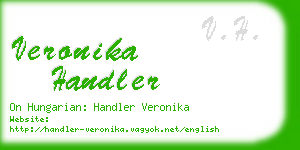veronika handler business card